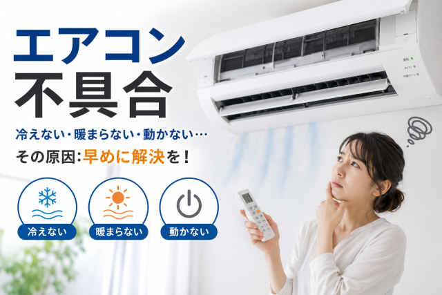 エアコンが故障したかも？慌てる前に確認したい対処法をご紹介！！