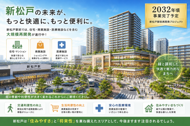 【2026年最新】新松戸駅前再開発の進捗と今後の街の将来性